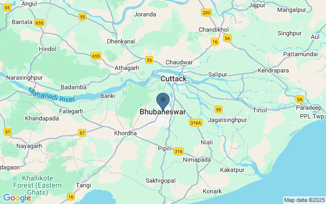 Kaart met locatie Orissa State Museum